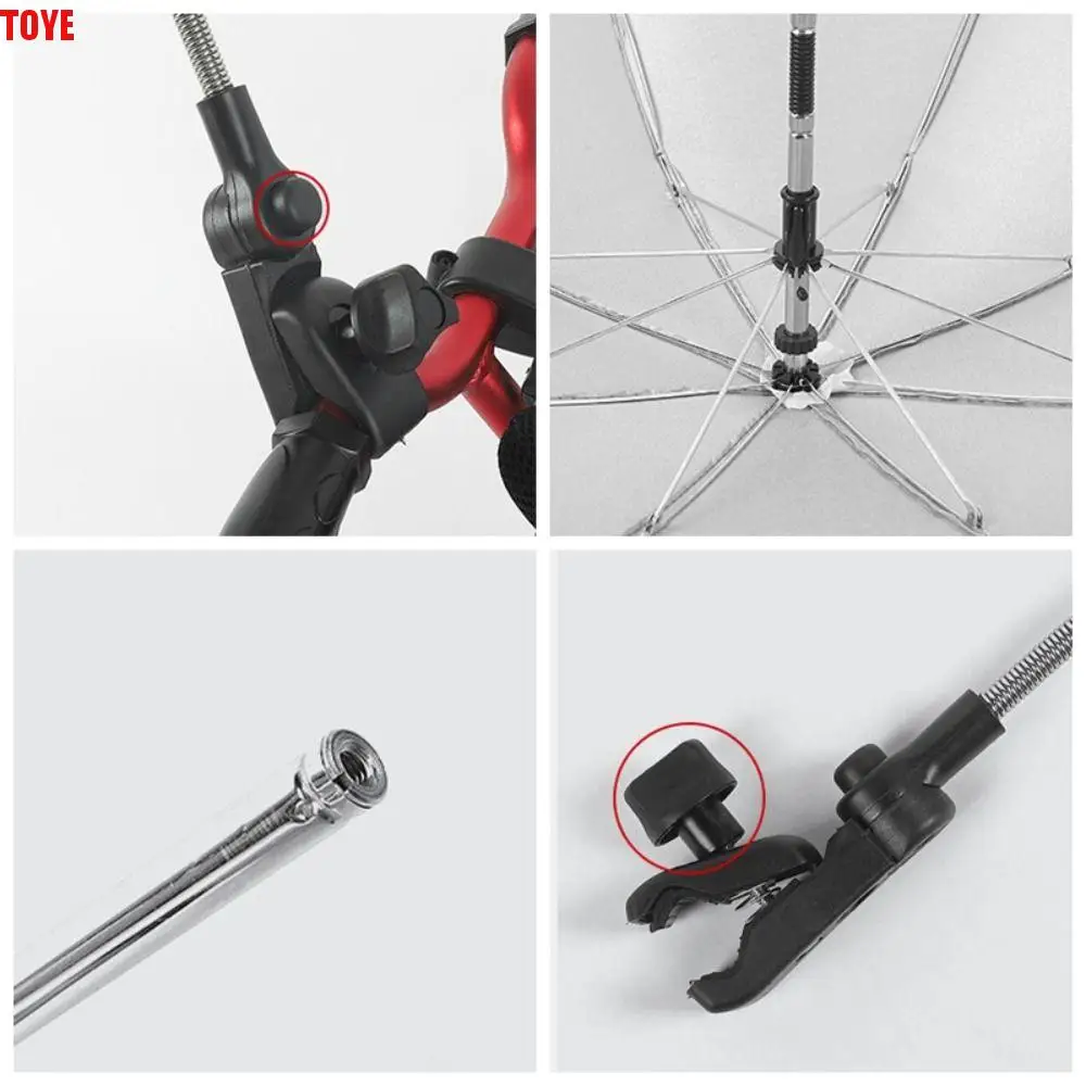 

360° Baby Stroller Folding Umbrella Adjustable UV Sun Rain Protection Baby Pram Parasol Outdoor Sunshade Pushchair Canopy