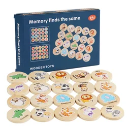 Find The Same Pattern Puzzle Game Kids Cartoon Animal Memory Chess Thinking Training Children Montessori Educational Wooden Toys