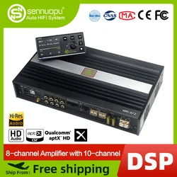 Sennuopu X12 10 Channel Dsp Processor Bluetooth Car Audio Amplifier 1000w 12 V Auto  Stereo 8 Ch Automotive Amp for Car Sound