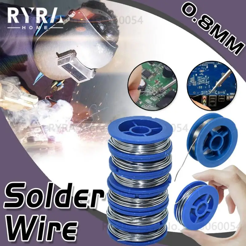 0.8mm Solder Wire For Electric Soldering Iron Mini Solder Wire Electric Soldering Welding Iron Wire Reel Welding Practice Flux