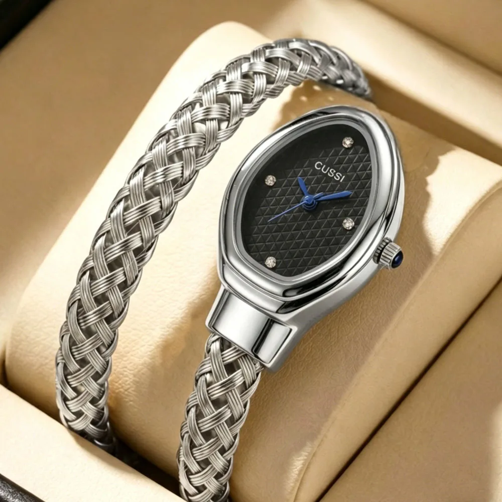 1Pcs Women's Black Dial Alloy Strap Vintage Fashion Classic Fashion Details Quartz Watch For Business Party Holiday