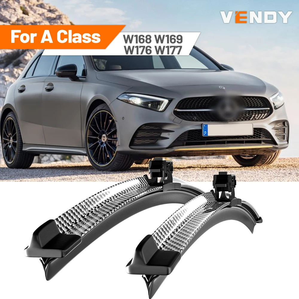 

For Mercedes Benz A Class W168 W169 W176 W177 1997-2022 2013 2016 2018 2020 2pcs Front Windshield Wiper Blades Windscreen Wipers