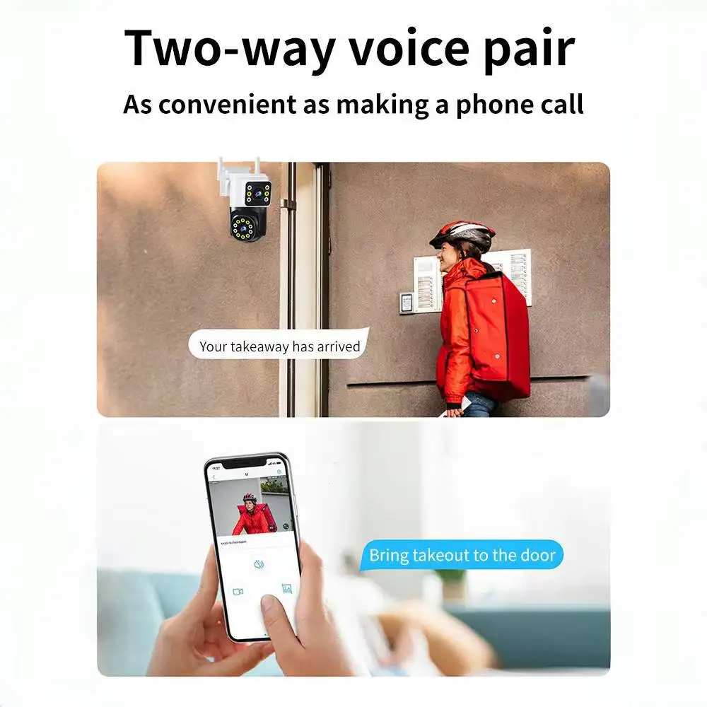 Imagem -05 - Olhos Tuya App Proteção de Segurança sem Fio Ptz Intercom Câmera ip Dome ai Detecção Humanóide Cctv Wifi Câmera de Segurança 4mp 390