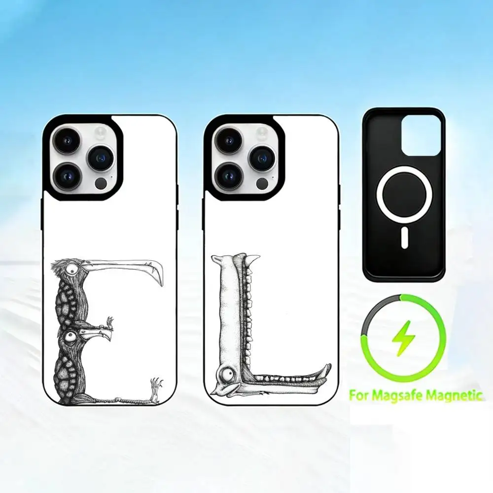 

Чехол для телефона M-Marine Corps для iPhone 17 16 15 14 13 12 Pro Max Plus с зеркальной беспроводной магнитной крышкой