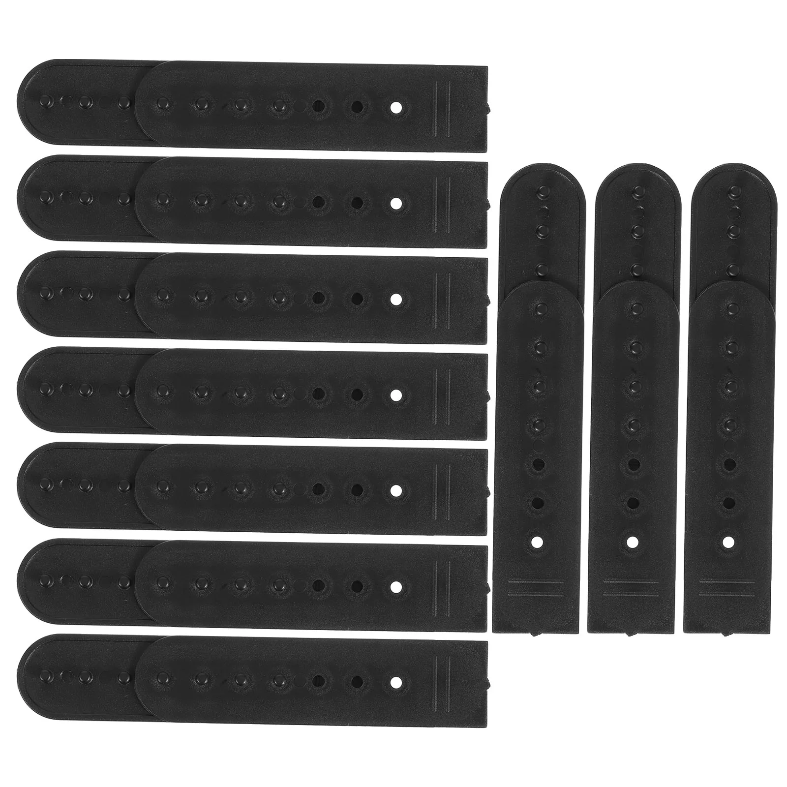 20 Pcs Hat Buckle Replacement Snap Back Extension Extender Snapback Straps Cap Size Black Clip Hard Accessories