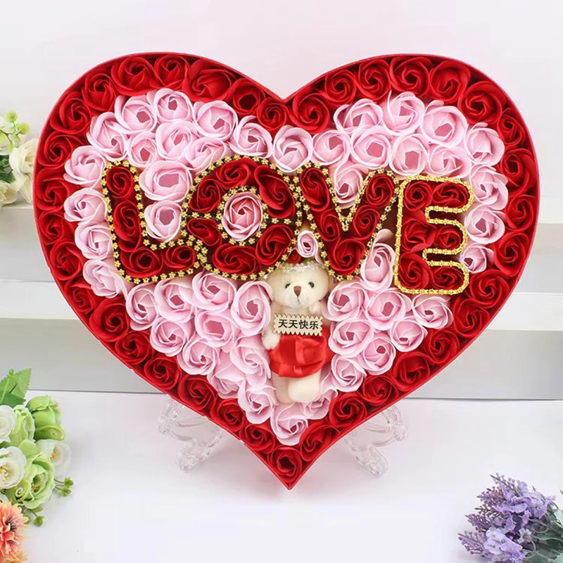 

100 роз Forever Roses Pink Hua Ding: Настоящие цветы ручной работы для романтических подарков на День святого Валентина и Рождество, которые оставят незабываемый след в сердце.