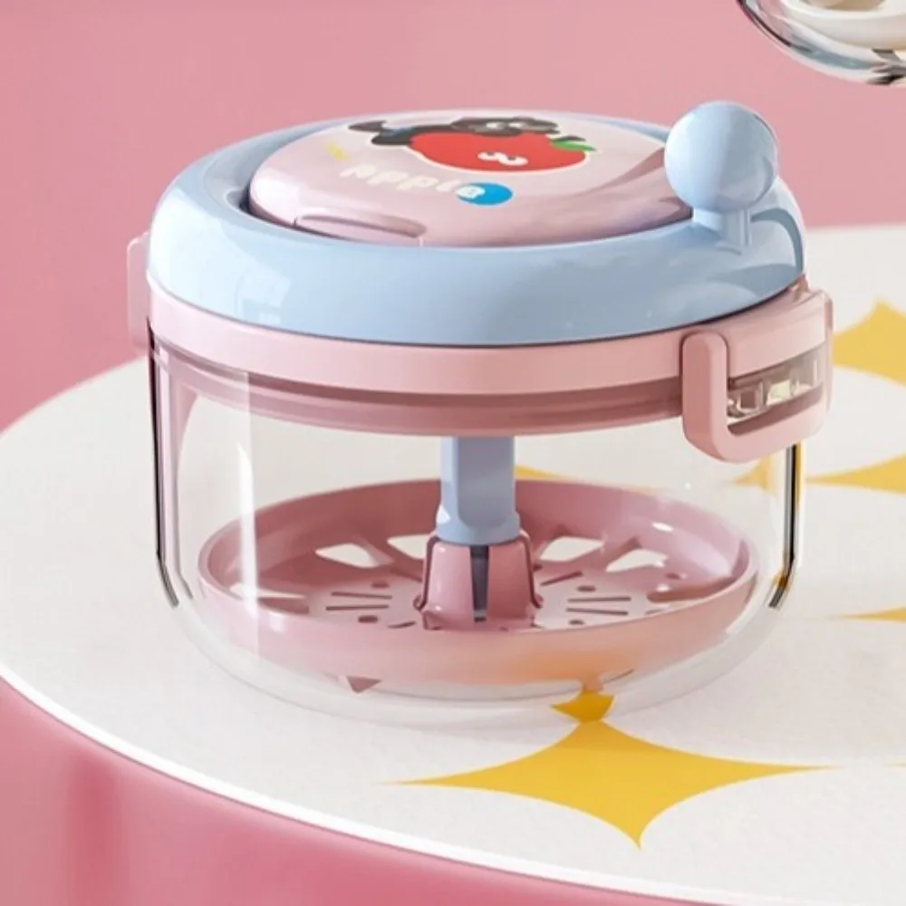 

2-in-1 Denture Cleaning Box Double Layer with Mirror Braces Storage Box with Strainer Hand Cranked Fake Teeth Case