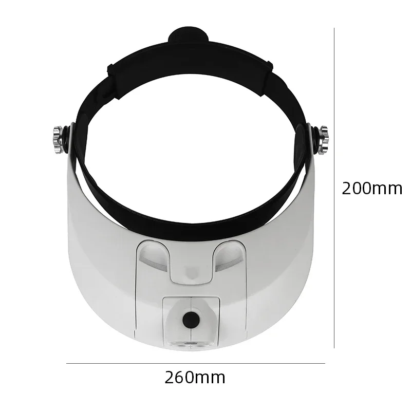 Szkło powiększające na opasce LED do lupa jubilerska zegarka elektroniczny bezprzewodowy naprawczy okulary powiększające 1X 1.5X 2X 2.5X lupa