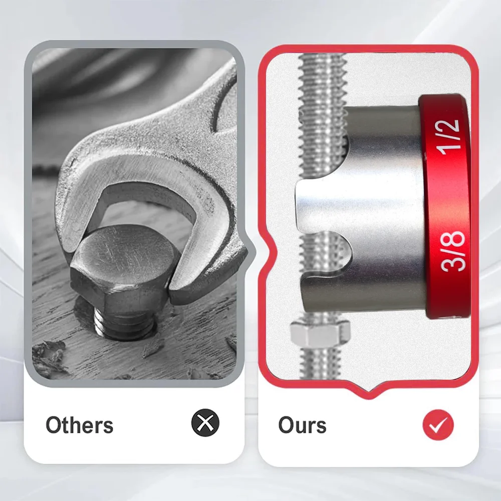 

Насадка для сверла с гайкой-молнией для быстрого крепления, резьбовые стержни 1/4 дюйма, 3/8 дюйма, 1/2 дюйма, гаечное сверло из алюминиевого сплава, торцевой ключ, инструмент