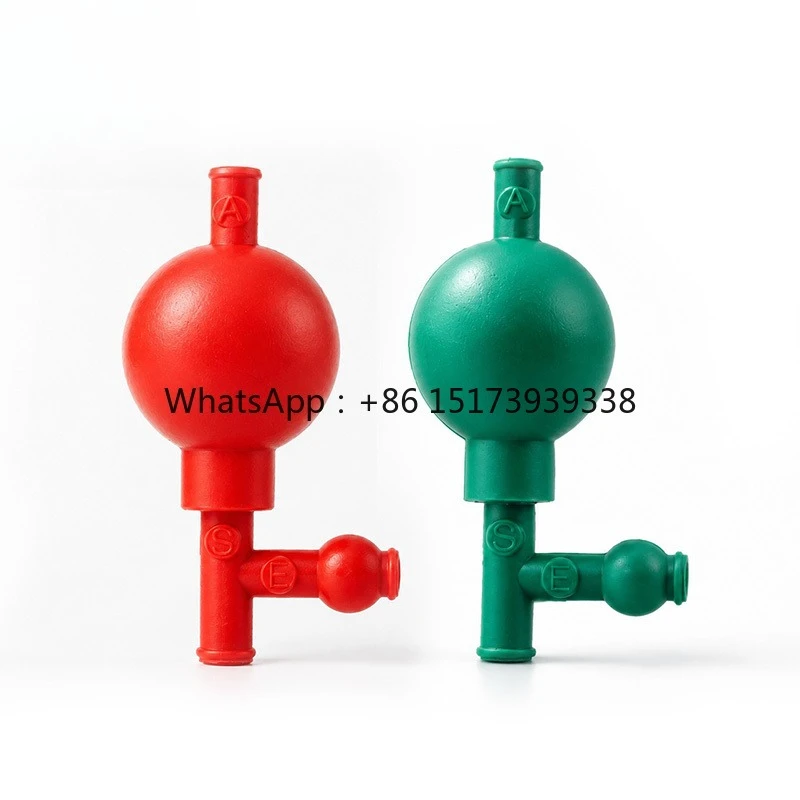 Rubber Pipette Filler Bulb with 3 Valves for Laboratory Use