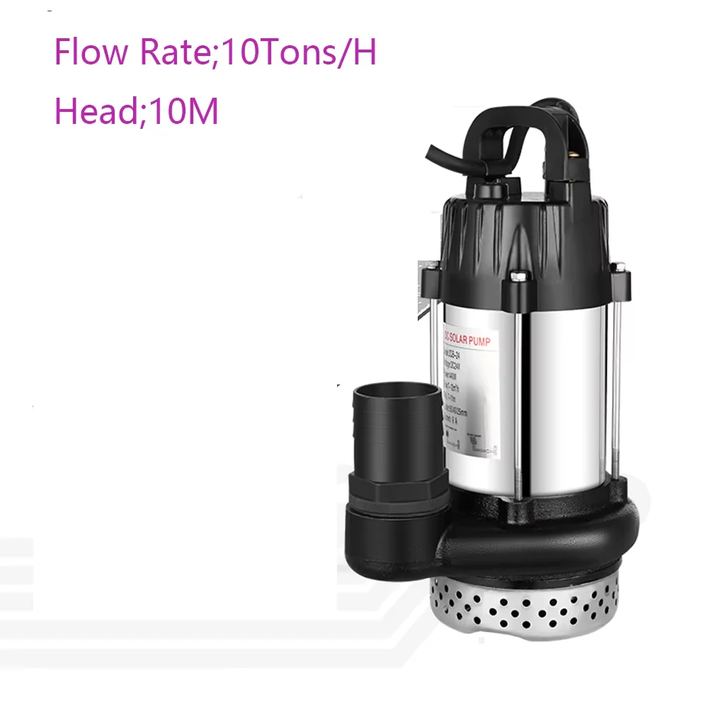 

Погружной насос на солнечной батарее, 370 Вт, 48 В постоянного тока, максимальный расход 10 тонн в час, Максимальная головка 10 метров для сельского хозяйства