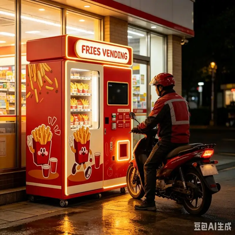 French Fries Vending Machine Customized Self Service Food Machine Automatic Cooking System For Shopping Mall