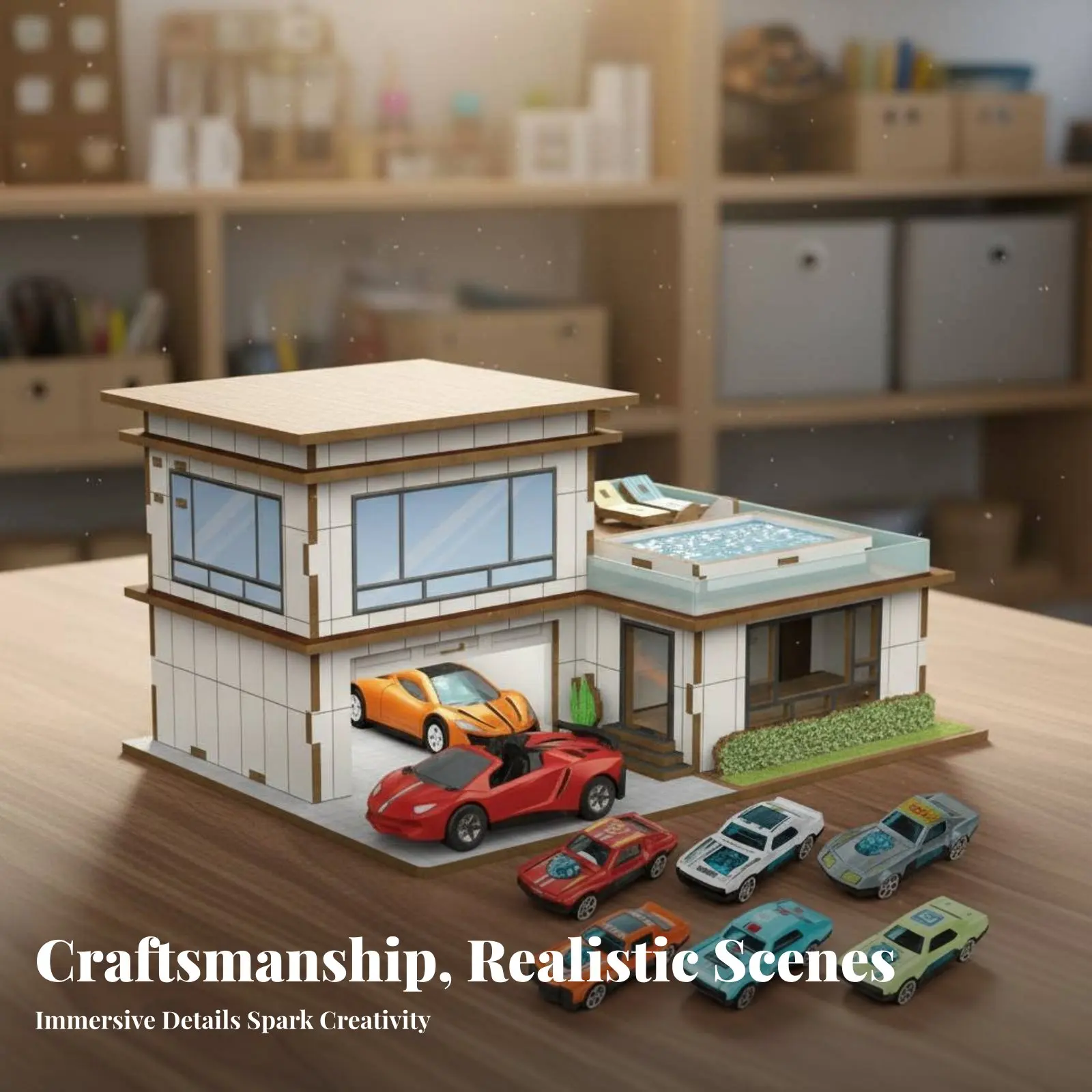 

Деревянная модель здания для самостоятельной сборки: отличный подарок, миниатюрный конструктор, масштабная модель-сцена, легко собирается, с подсветкой