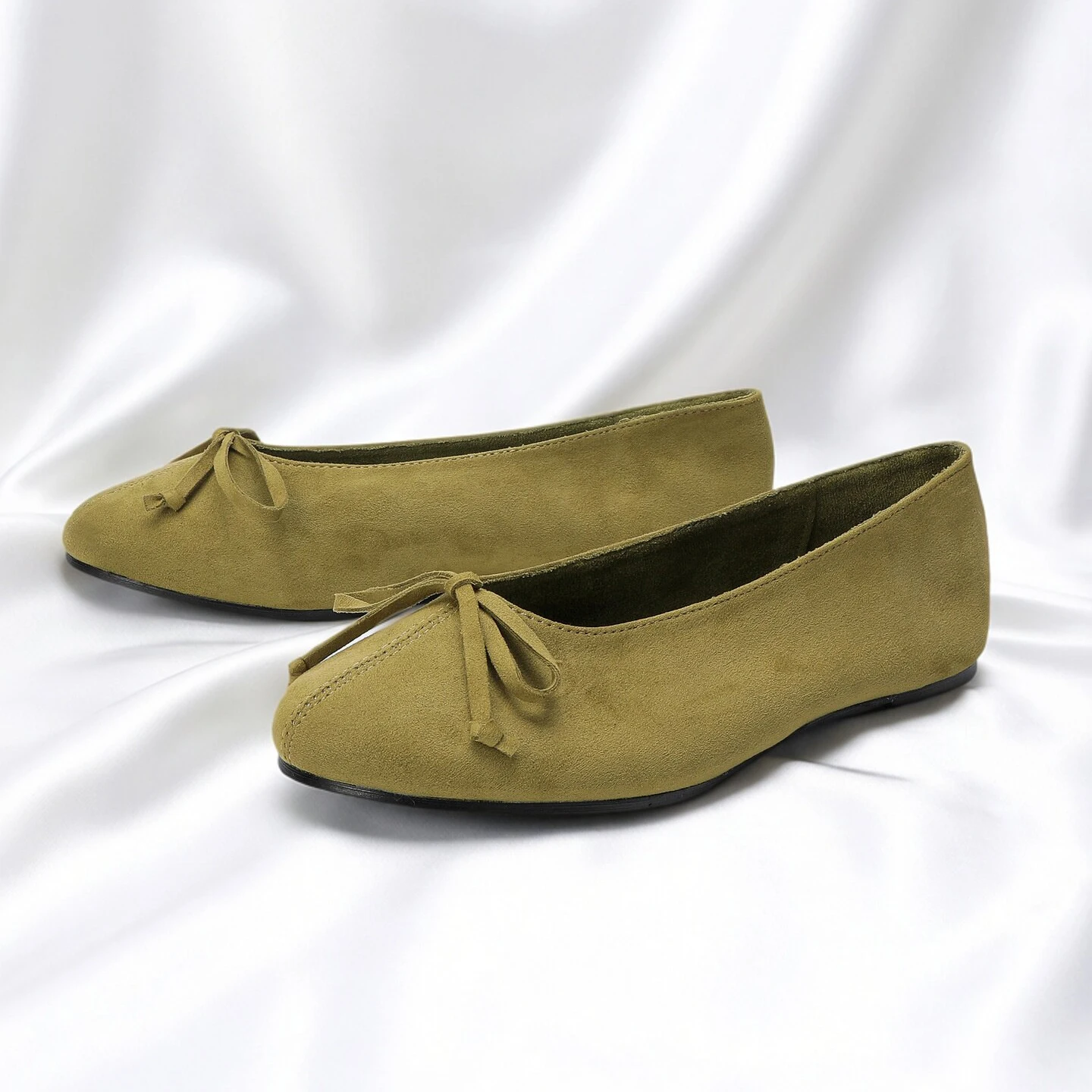 

Elegant Butterfly Knot Ballet Flats Women Comfortable Loafers Shoes Shallow Concise Lightweight Casual Women's Shoes big size 42