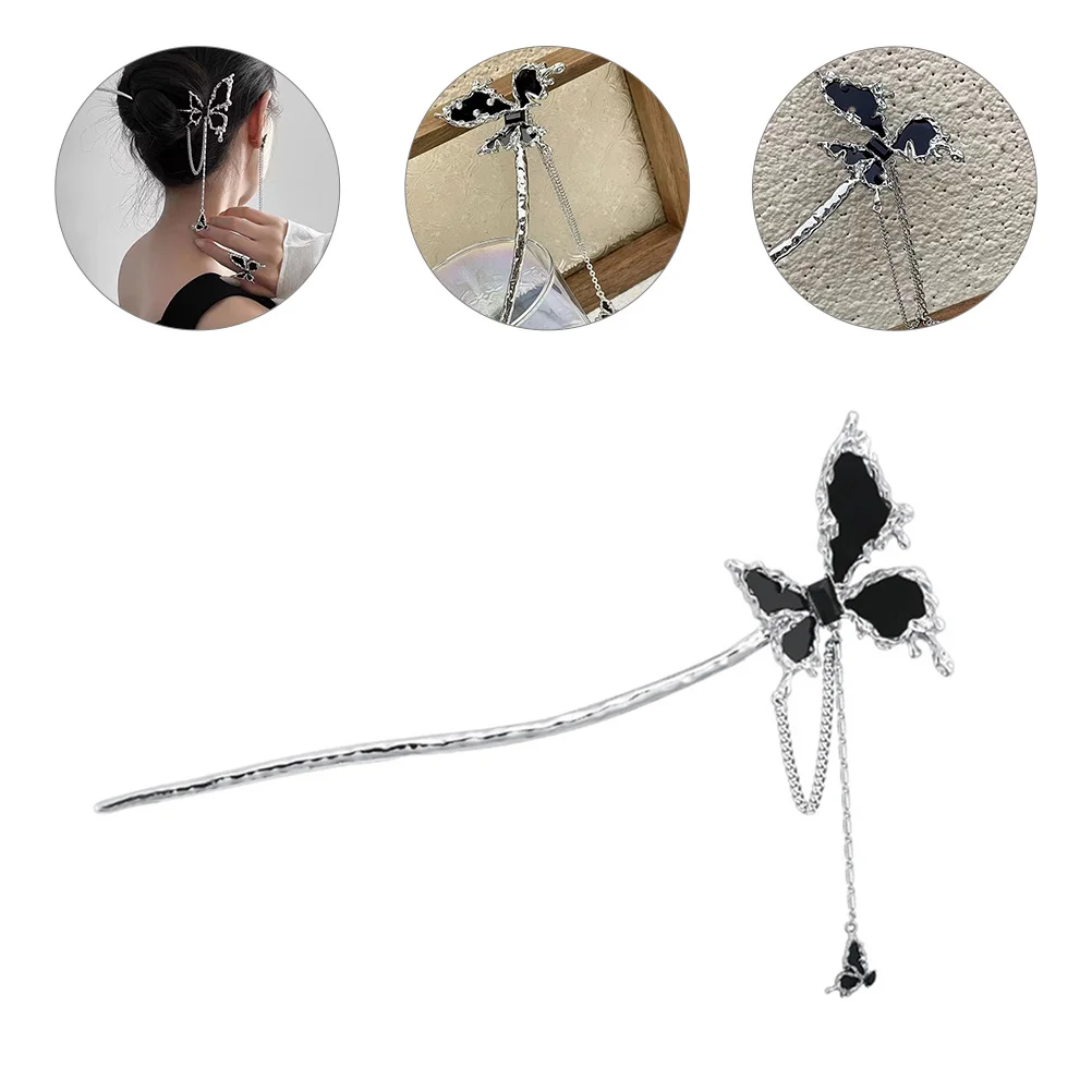 

Lightweight Tassel Hairpin Butterflies Decorative Hair Chopstick Comfortable Long Wear Women Party Bridal Hair Accessories Buns