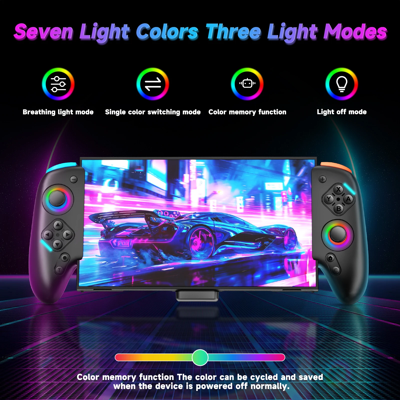 For Nintendo Switch 2 Controller W/RGB Joy-Controller 9-Axis Gyro Sensor Joypad Dual Shock Turbo Programable Game Pad Joystick