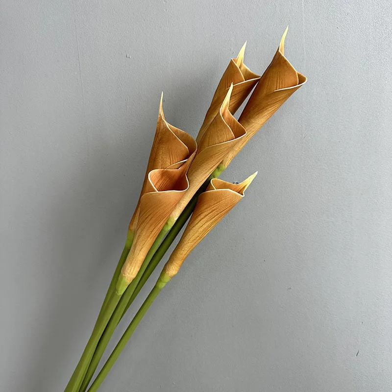 5 Stück/Set Künstliche PU-Kallablume Hochzeitsdekoration Brautstrauß Gerollte Alocasia-Blumen Heimdekoration Partytisch-Blumendekoration – Detail 25