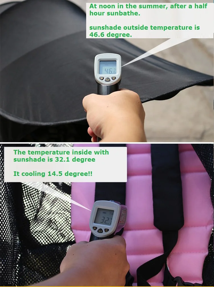 Universal Baby Stroller Sunshade Cover - 98% Stroller Compatibility, 75% UV Block Protection for Newborns & Toddlers