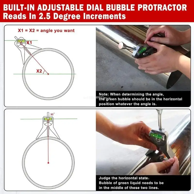 Safety Pipe Marker Centering Tool Safety Pipe Center Finder with Centering Head