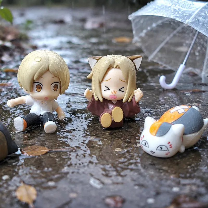 Takara Tomy Gashapon Figure Natsume Yuujinchou Falling Natsume Takashi Ko Fox Cat Teacher Mini Collectible Anime Figure For Fans