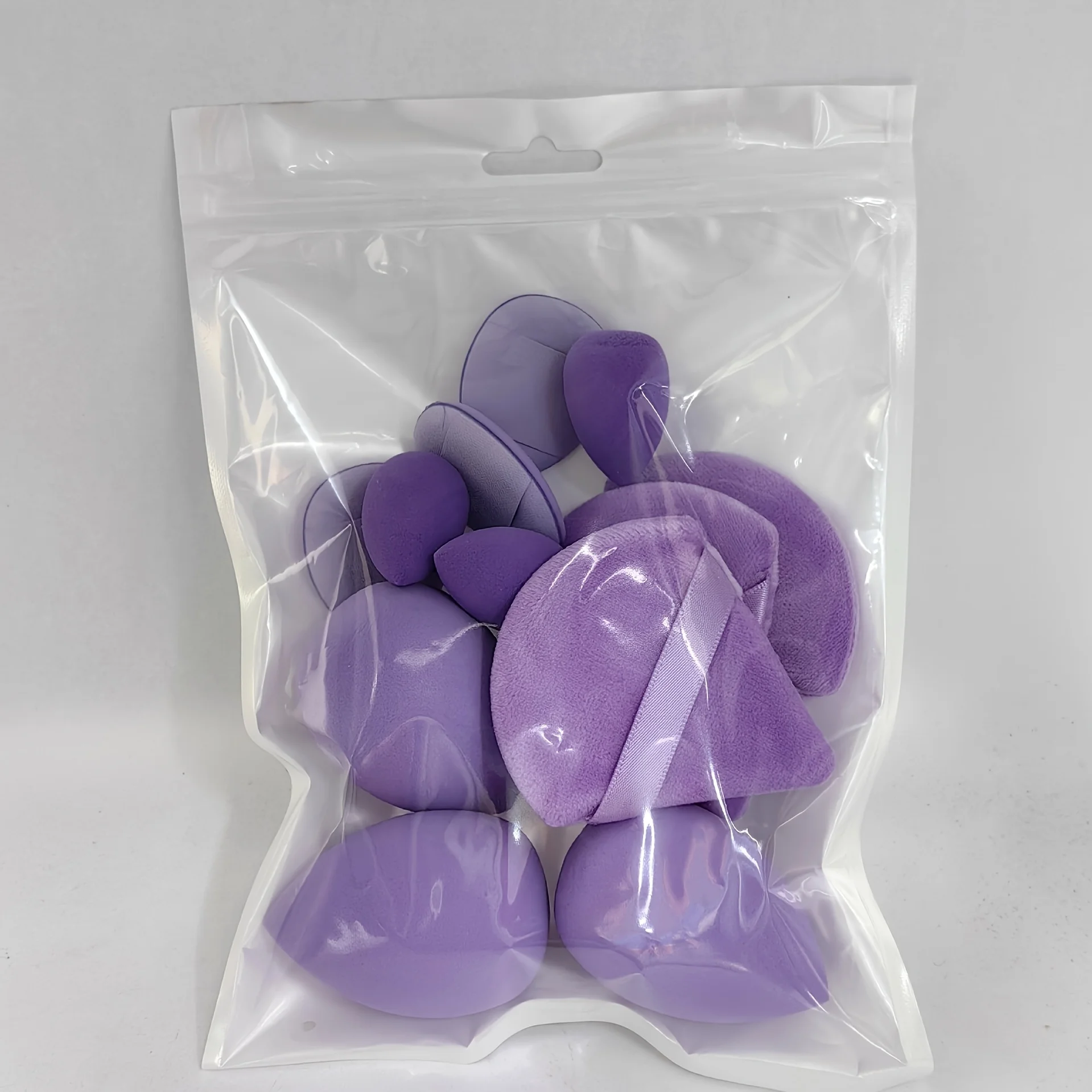 Ensemble de 12 éponges de maquillage mixtes, double usage pour sec et humide, ensemble complet, mini éponge de maquillage à coussin floqué triangulaire, outil de beauté pour les doigts, empêche le maquillage en douceur, ne tache pas, adapté à tous les types de peau