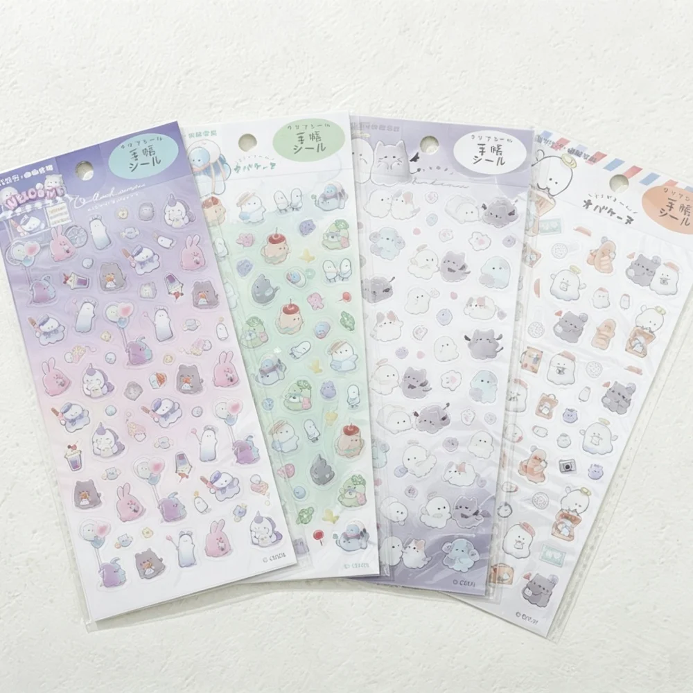 Waterproof Stickers Multiple Styles Hand Account Diary Decorative Cartoon Transparent Pvc Decals Kawaii Phone Cup Stickers