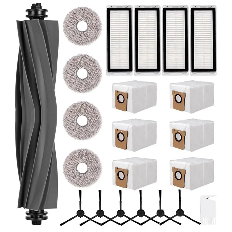 

A67P-For Dreame L20 Ultra Vacuum Cleaner Accessories Main Side Brush Hepa Filter Mop Cloth Dust Bags Replacement Parts