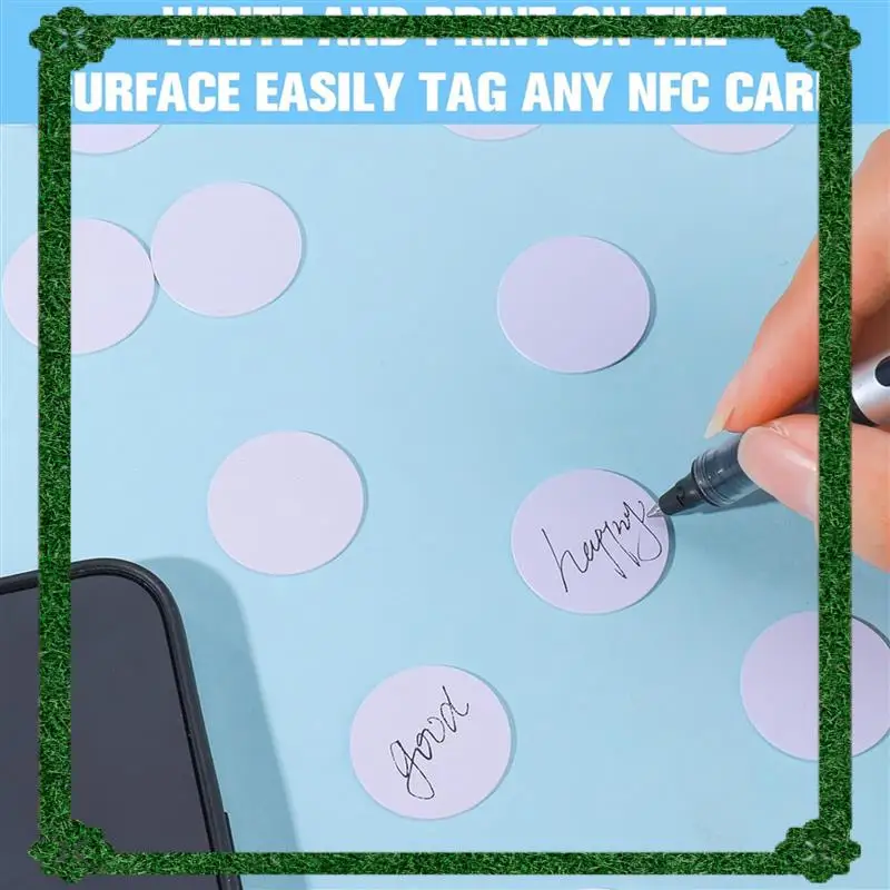 

24-Hour Delivery 160Pcs NFC Tagsntag 215 NFC Sticker Chip Round NFC Tag Rewritable NFC Card Sticky Back NFC Enabled Cell Phone D