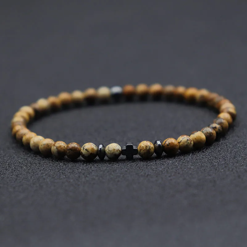 Men's 6 Colors 4mm Beads Strand Bracelet