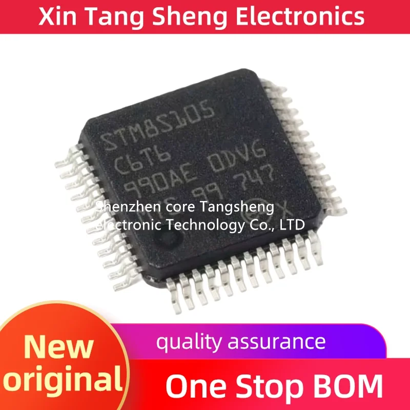 

5pcs STM8S105C6T6 QFP48 Integrated Circuit STM8S105 C6T6
