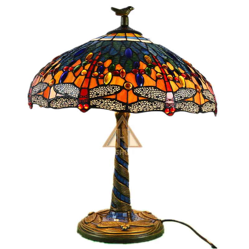 

Hotel clubhouse living room bedroom bedside lamp dragonfly desk lamp eye protection