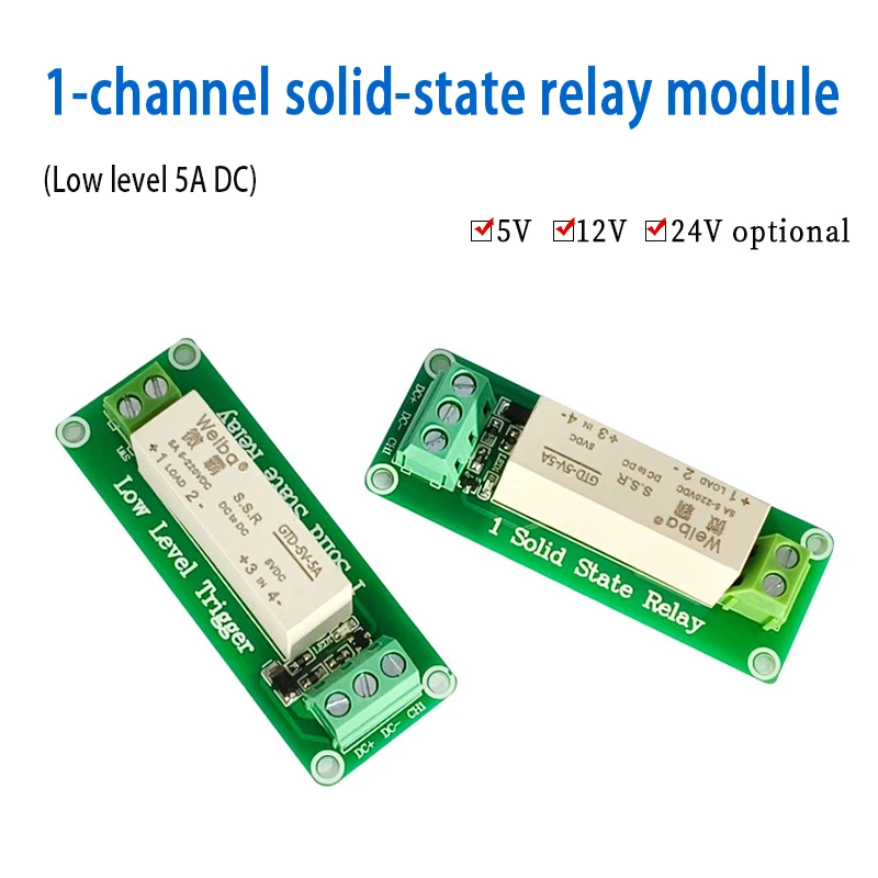 1 2 4 8 Channel Low-level Trigger Solid State Relay Module DC Control DC Single Phase Relay Solid State 5A For Arduino Raspberry