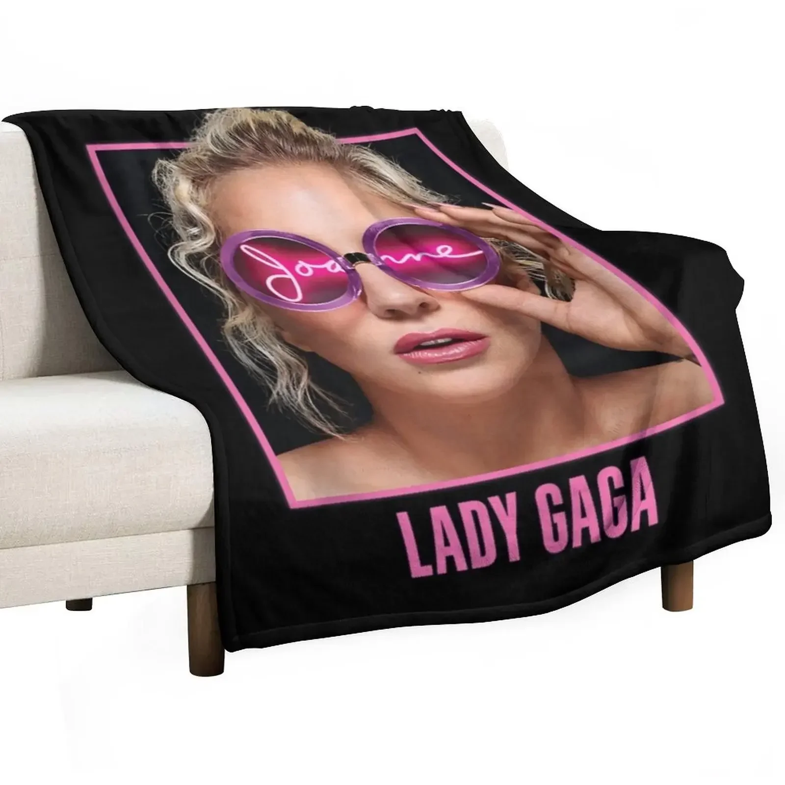 Lády Gágá Joanne Glasses Throw Blanket Decorative Sofas Flannel Fabric Blankets