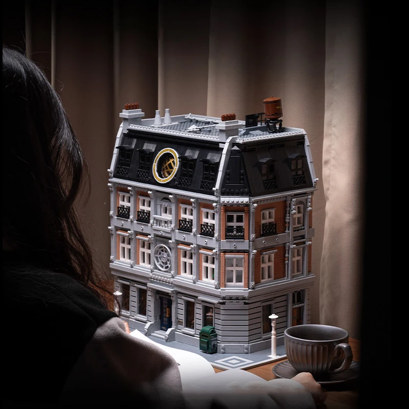 6564 pièces film Sanctum Sanctorum maison blocs de construction modulaires vue sur la ville appartement Architecture brique modèle Kit adulte enfant cadeaux