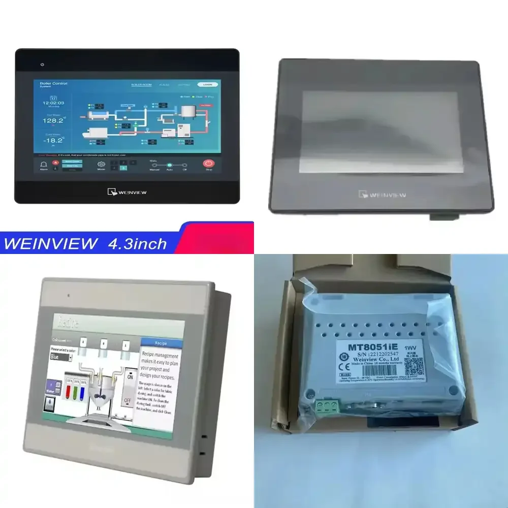 4 4.3 Inch HMI for Weintek MT8051iP MT8052iP MT8050iE MT8051iE for WEINVIEW Industrial Human Machine Interface with Ethernet