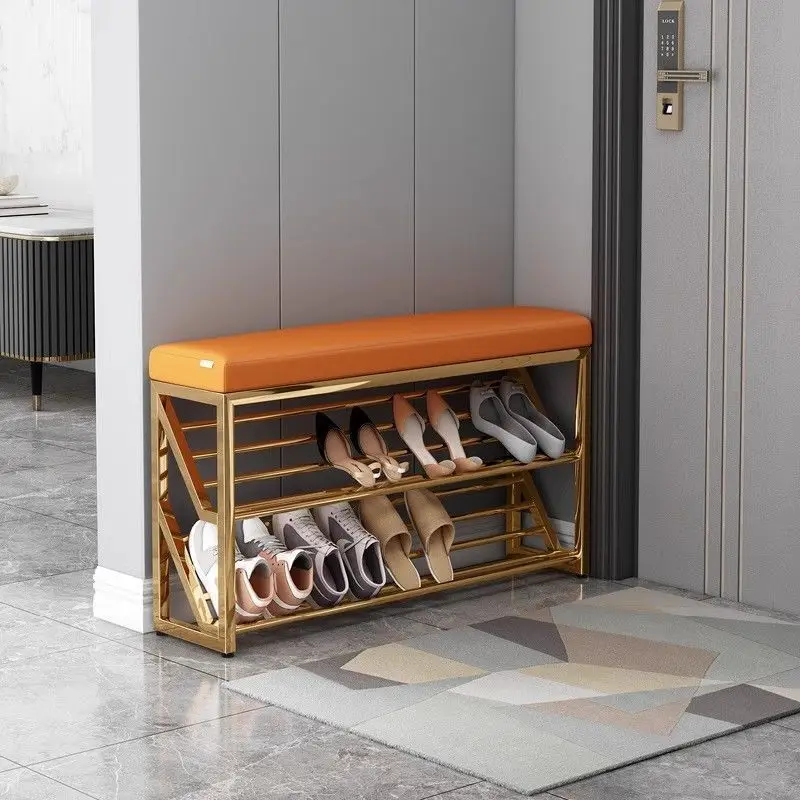 

Luxury Multi-Layer Shoe Rack Shoe Changing Stool Home Doorway Bench Leisure Shoes Cabinet Cloakroom Wearing Shoes Stool