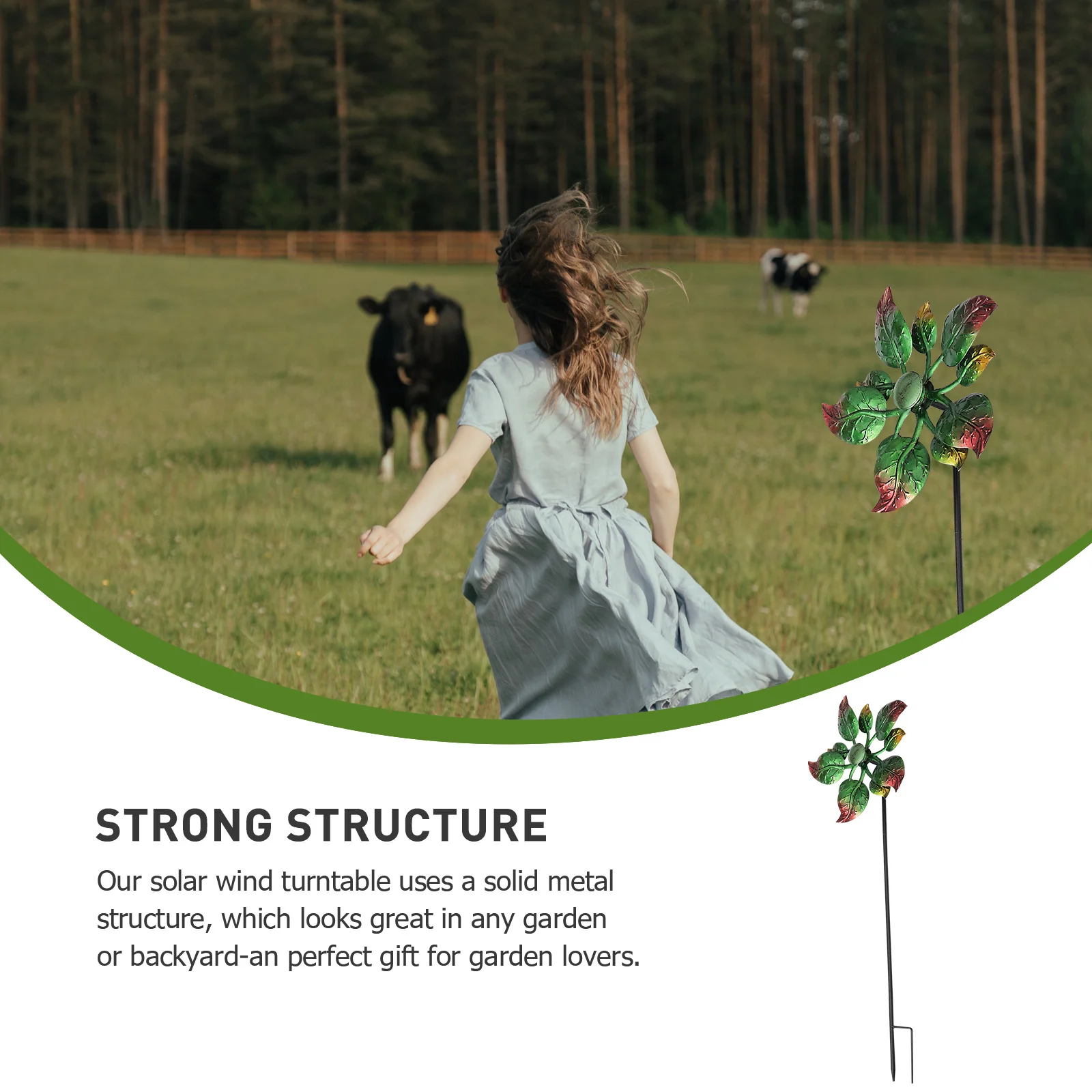 

1Pcs Chic Iron Pinwheel Performance Prop Excellent Craft for Garden Courtyard Iron Windmill Decorative Pinwheel