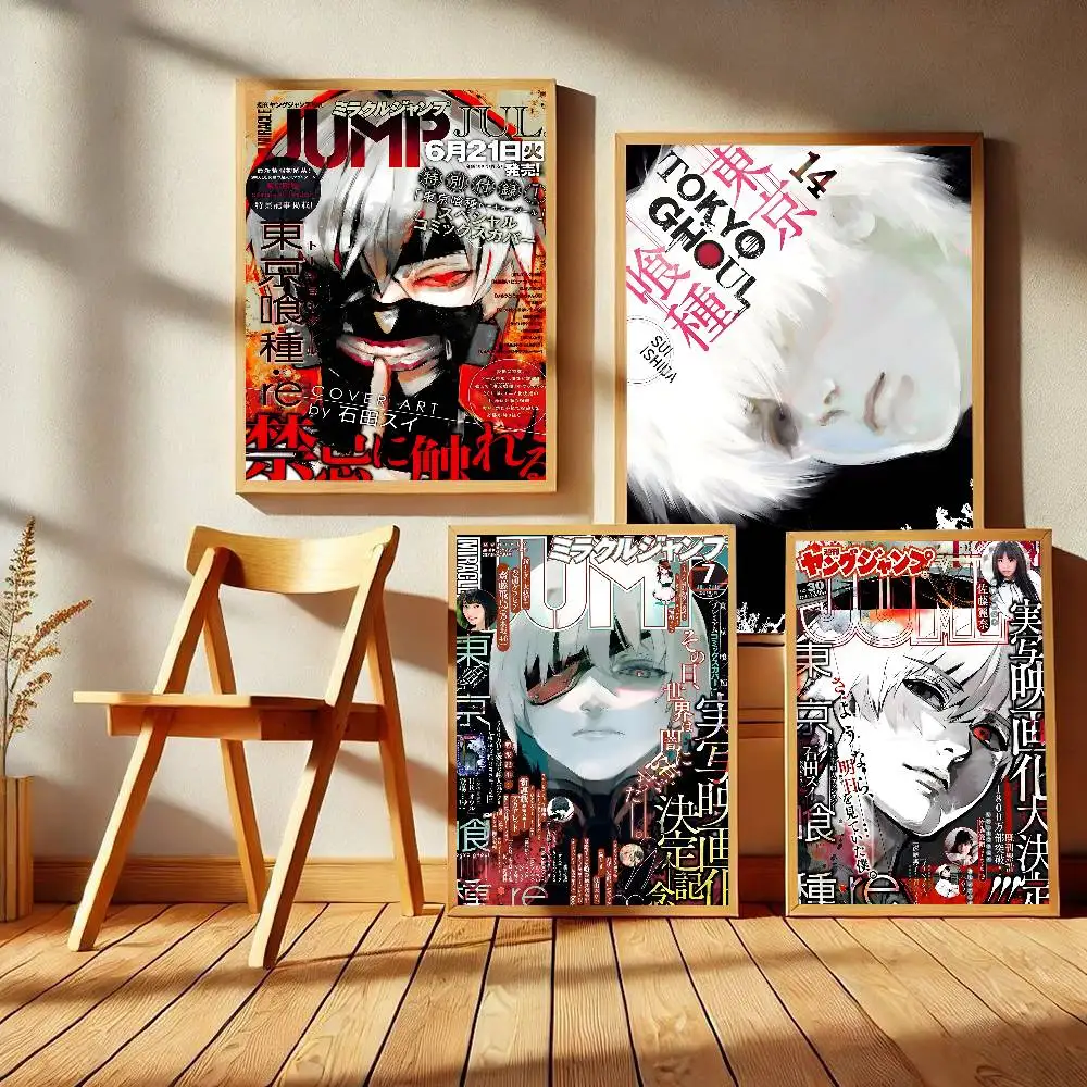 Anime Tokyo G-Ghoul K-Kaneki Ken Vintage Posters Sticky Vintage Room Home Bar Cafe Decor Kawaii Room Decor