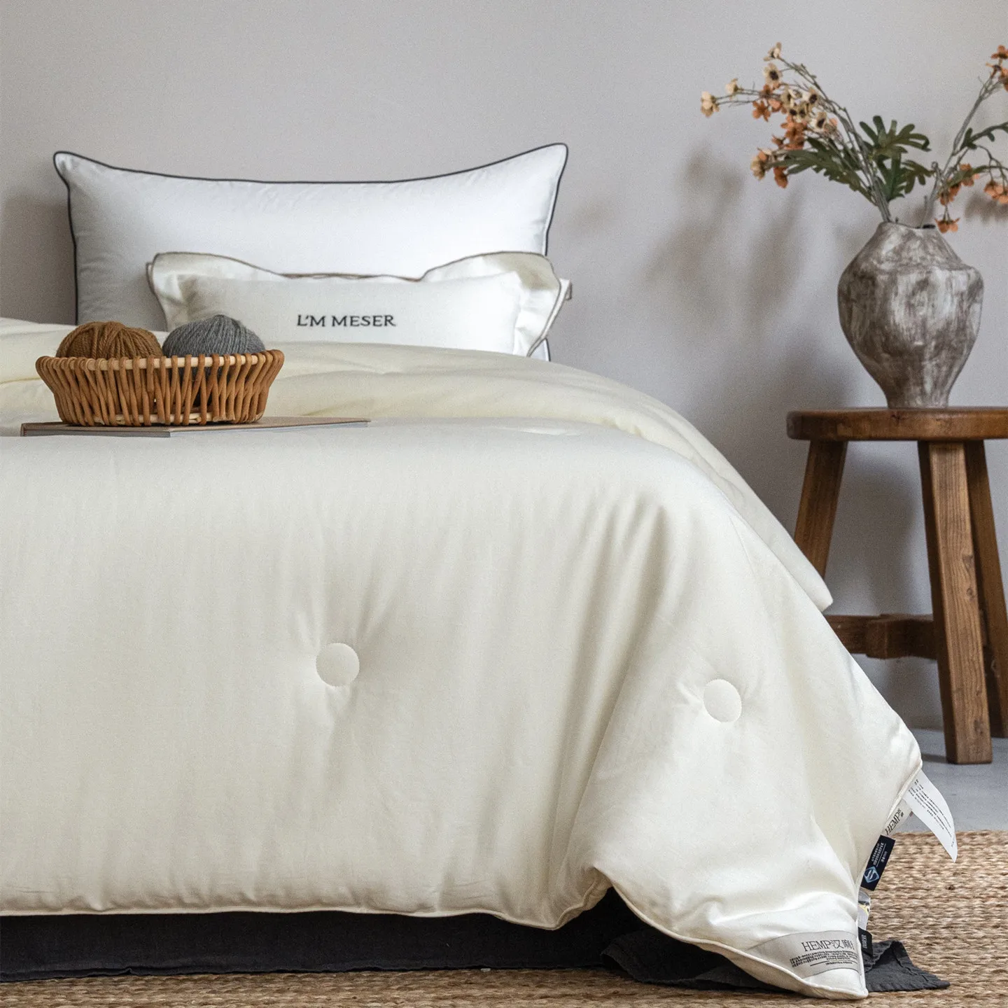 

Японское простое двухслойное одеяло из ультратонкого волокна с хлопковым наполнителем, мягкое, теплое, всесезонное, с эффектом капель дождя, из льняного волокна