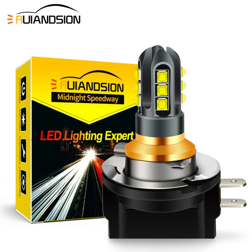 Lâmpada de Neblina LED RUIADNSION H8B H9B H11B 6W Super Brilhante 6000K Luz Diurna para Caminhão Mercedes Benz DRL Kit 2 Peças