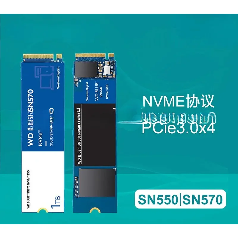 Western Data Sn550/Sn570 Blue 250G 500G 1T 2T High Speed PCIe Solid State Hard Disk SSD