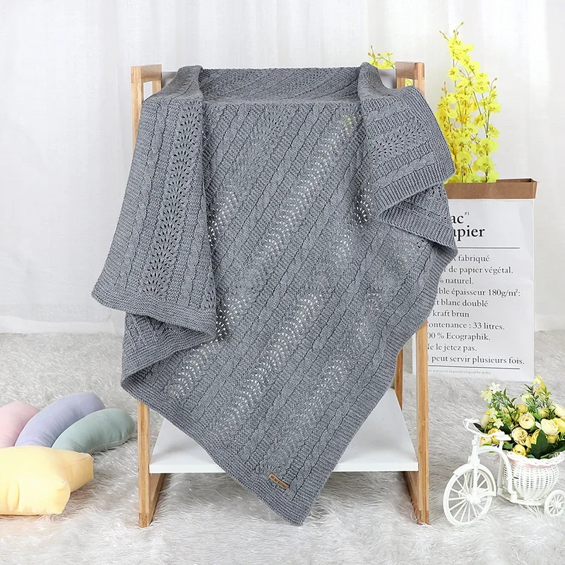 Pasgeboren Baby Dekens Super Zacht Baby Meisje Jongen Gebreide Beddengoed Wieg Quilt 100*80Cm Peuter Kinderwagen Warp Swaddle Slaapzak Plaid