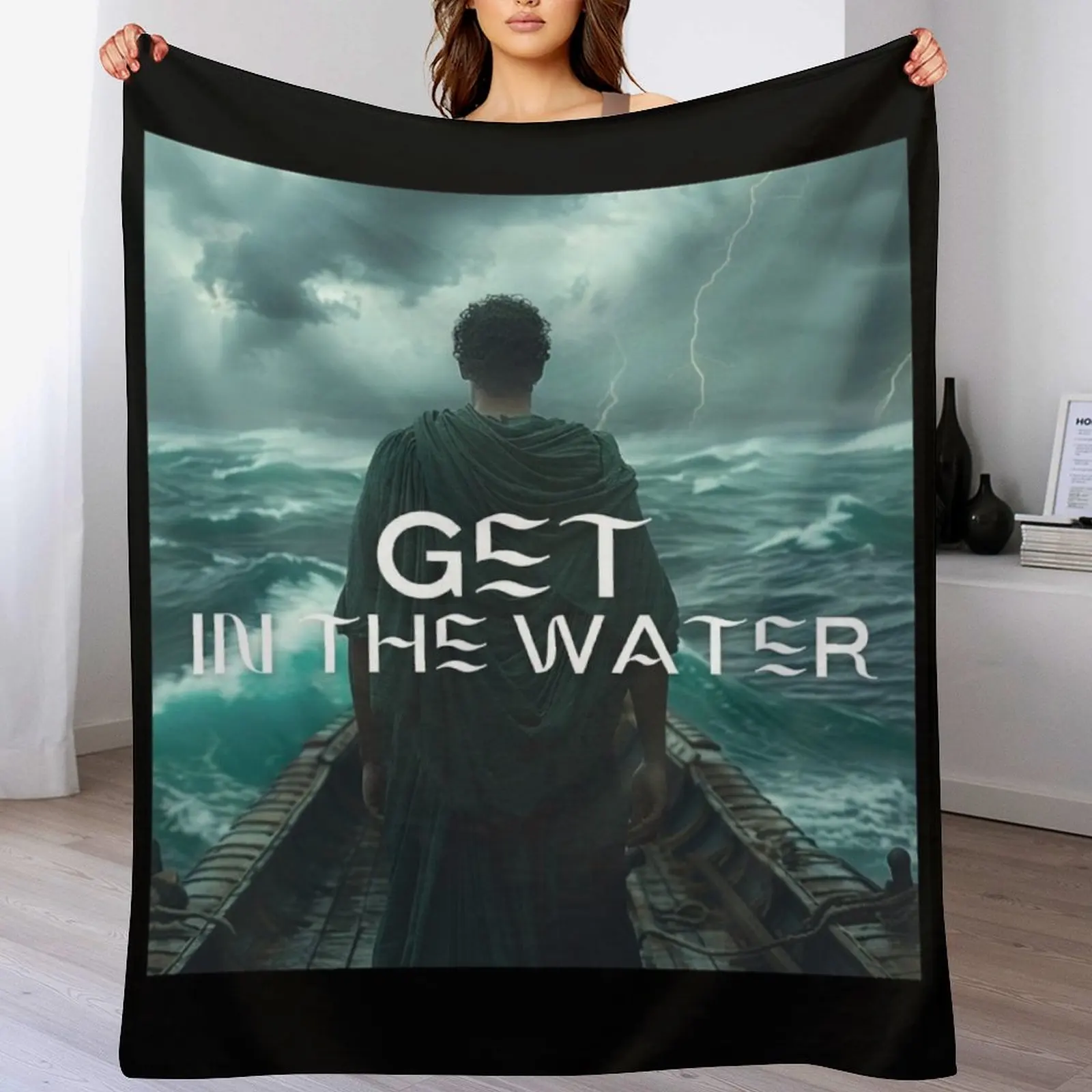 

Epic the musical Get In the Water Throw Blanket Soft Solid Color Blanket for Couch Bed