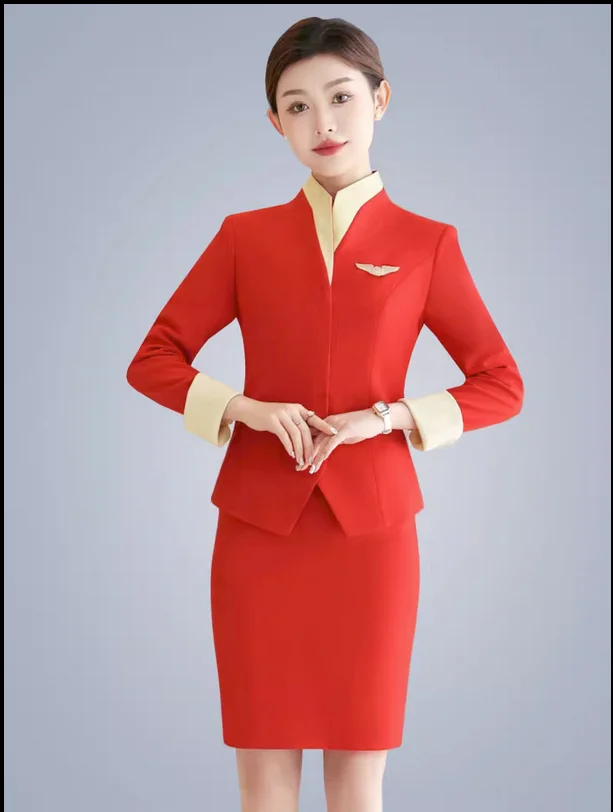 

Flight Attendant Professional Dress Women's Beauty Salon Hotel Etiquette Work Clothes