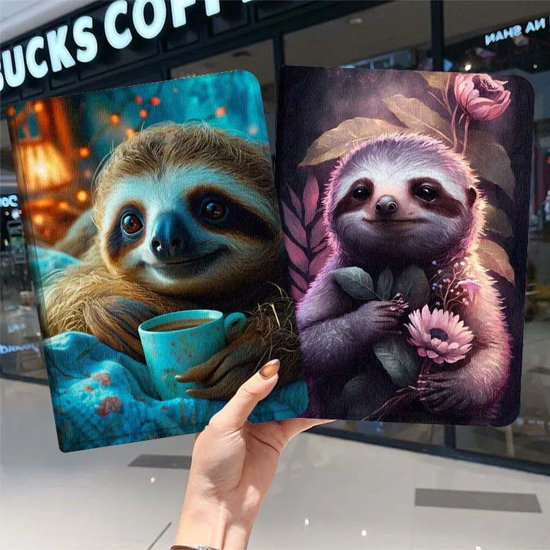 

Anime sloth cute art For iPad Pro Air Mini 1 2 3 4 5 6 7 7th 8th 9th 10th 11th 10.2 9.7 10.5 10.9 11 2024 2025 Tablet Case
