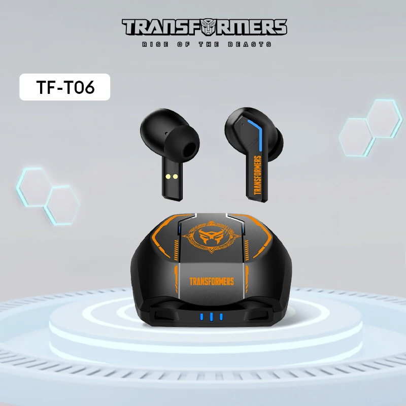 TRANSFORMERS-auriculares inalámbricos TF-T06, cascos con Bluetooth 5,3, reducción de ruido, sonido HiFi, para videojuegos y música