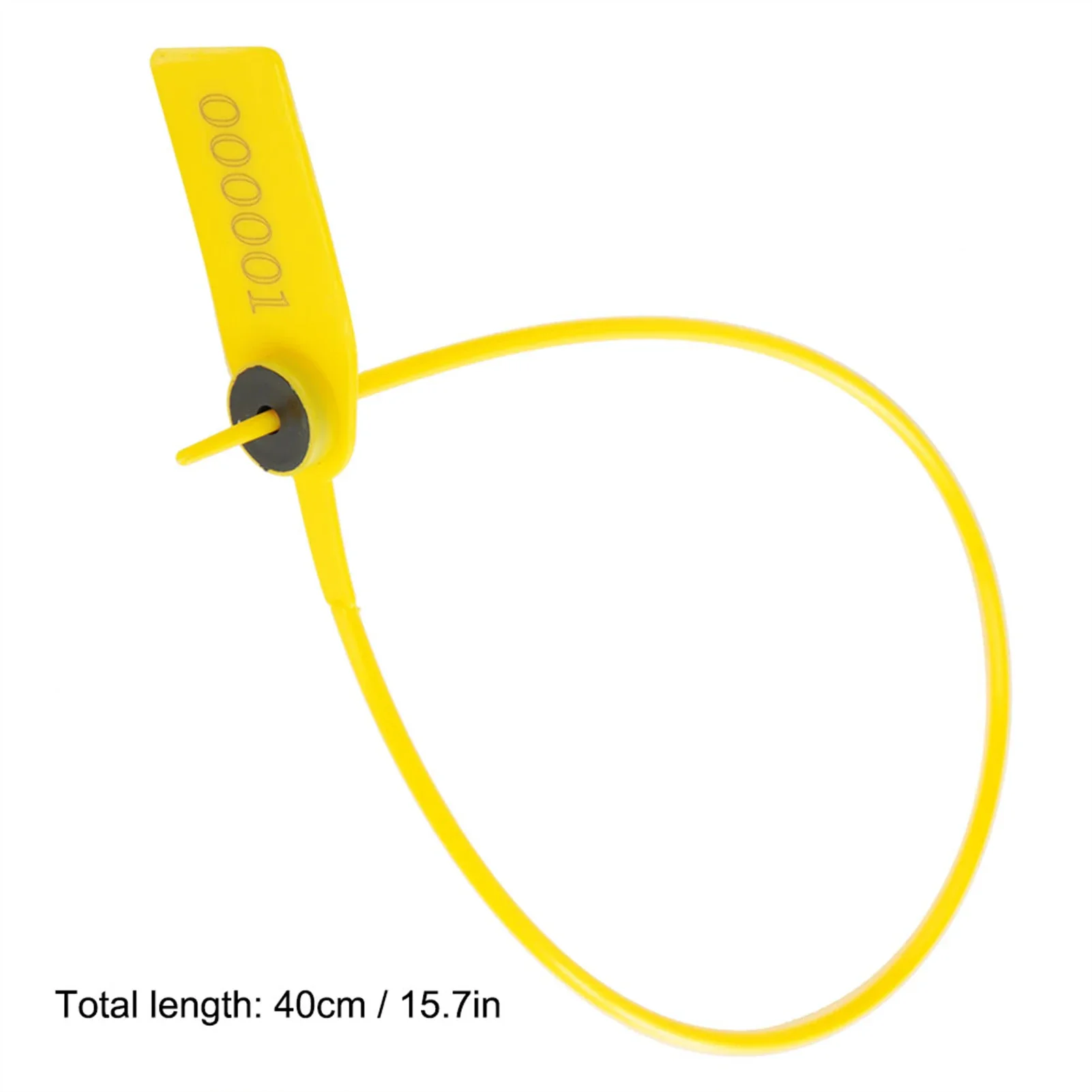 100pcs Yellow Package Transportation Truck Plastic Security Seal 40cm Label Cable Ties With Number