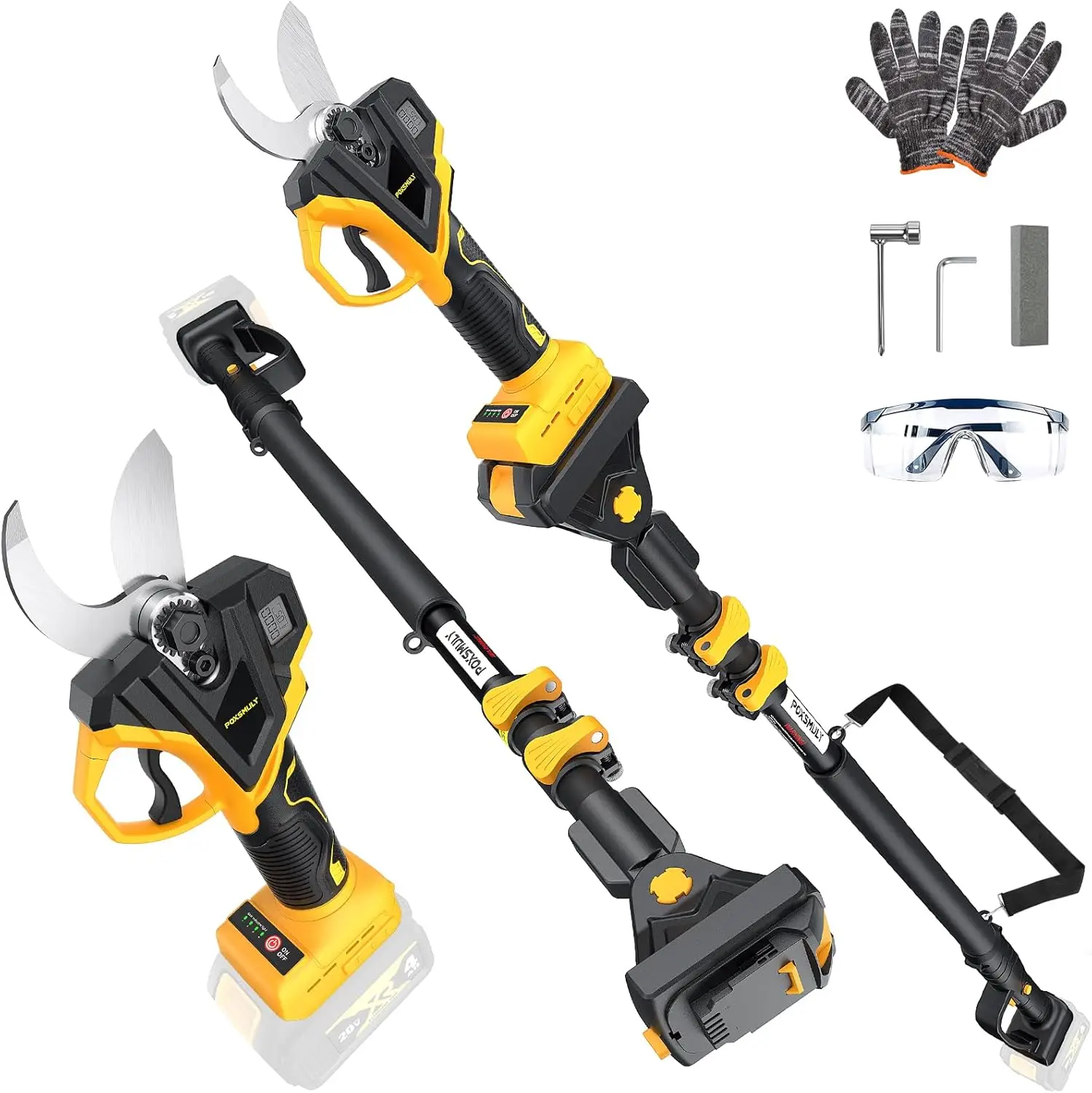 

Аккумуляторные электрические секаторы 2-в-1, 20В, бесщеточный двигатель, диаметр реза 1,6 дюйма, для садоводства и обрезки деревьев