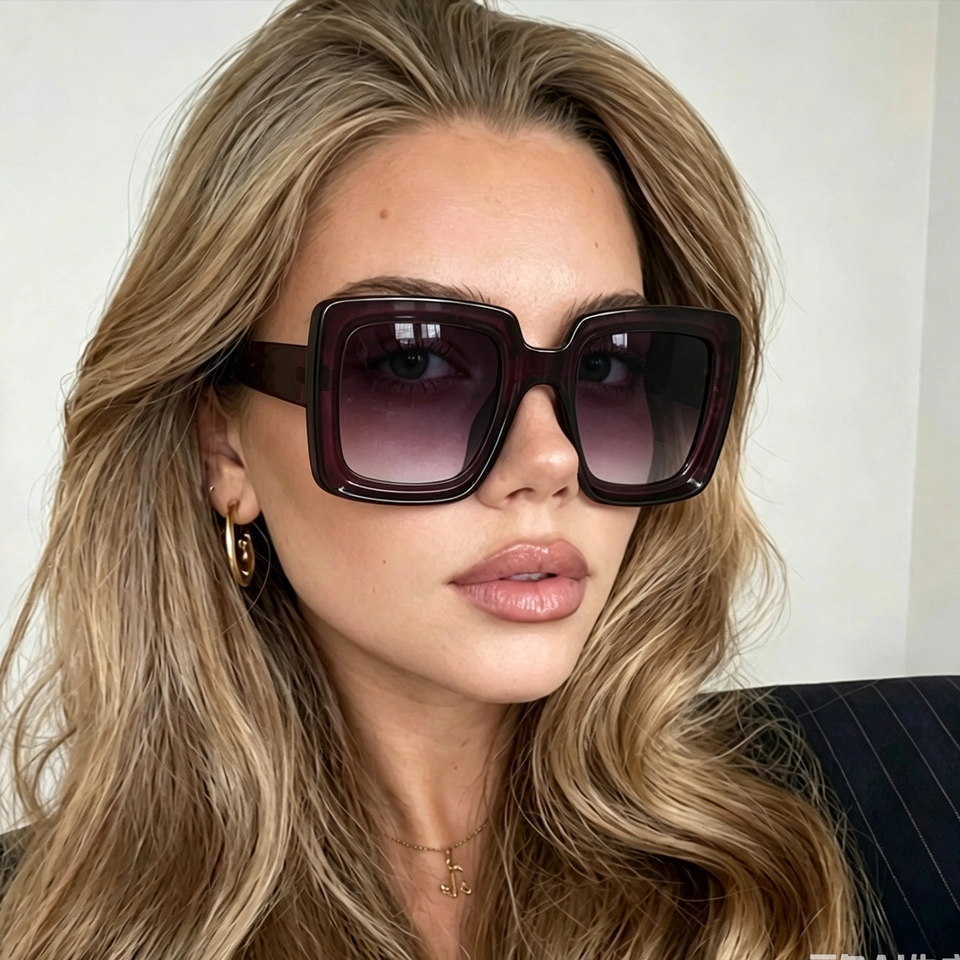  Vintage Trend Square Sunglasses Women Men Retro Fashion Sun Glasses Daily Go Out Shades Lady Man Eyewear UV Protective Glasses 