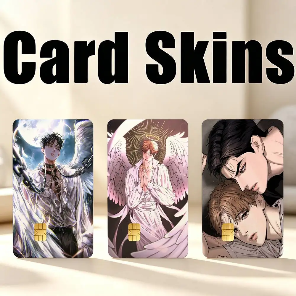 J-Jinx Manhwa Joo Jaekyung Kim Dan  1Set 4Pcs Waterproof Card Skin Stickers for Credit Bus IC Cards